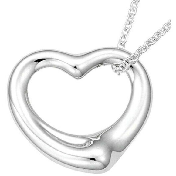 Tiffany Handbags - Tiffany Co Open Heart NecklaceSilver Chain Pendant NecklaceSterling Silver